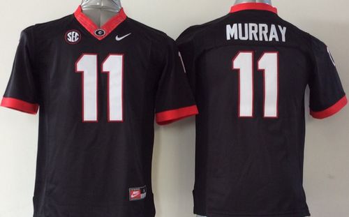 Bulldogs #11 Aaron Murray Black Stitched Youth NCAA Jersey